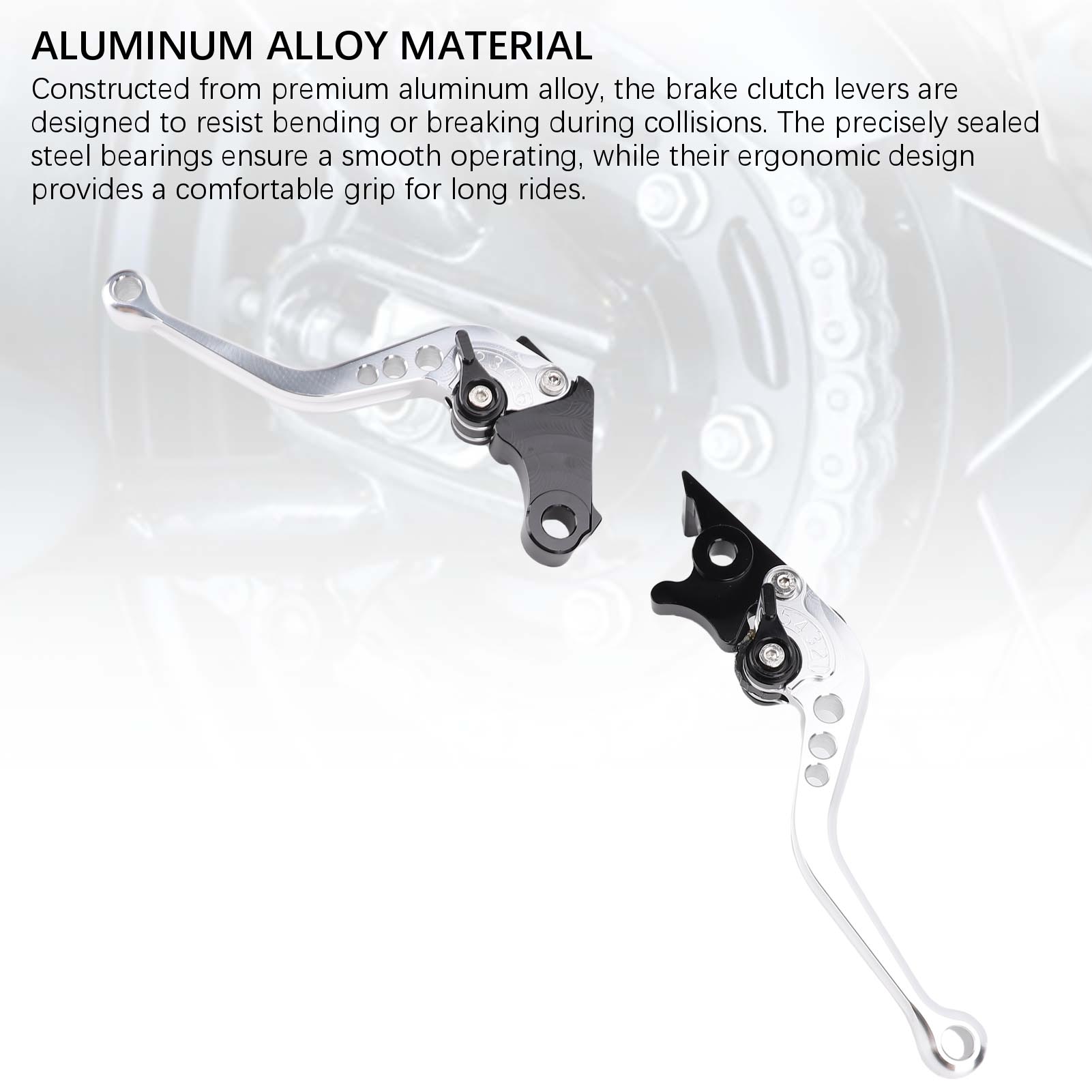 Verstellbarer Kupplungshebel Aus Eloxiertem Aluminium Für Gb350s Cb350 Rs Silber [paar]