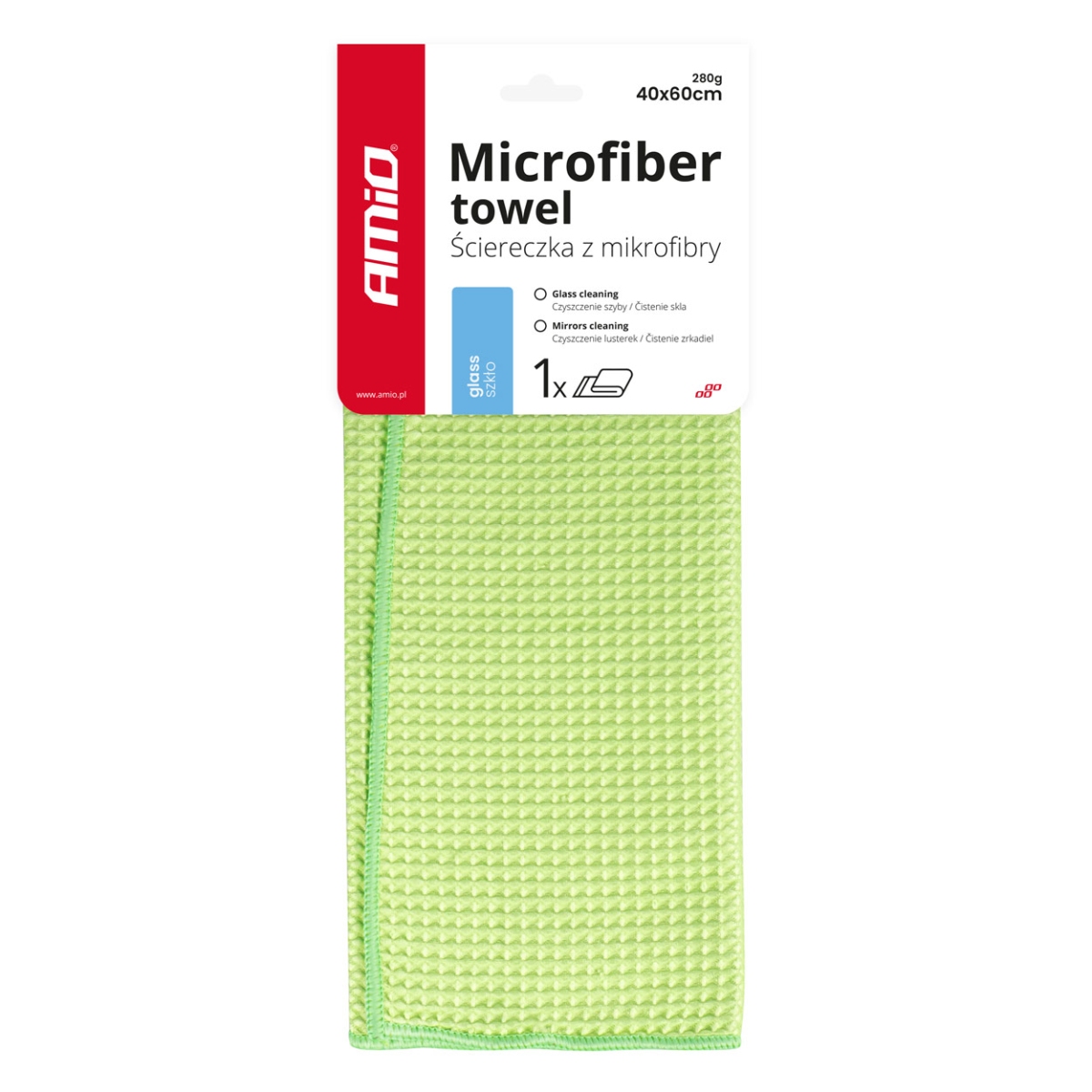 Mikrofaser-waffeltuch Für Fenster Und Spiegel 40x60 Cm Amio-03735