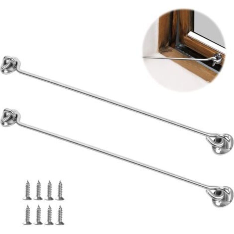 Sunshine Smile Edelstahl-kabinenhaken – 40 Cm, Silber, Wetterfest, Für Tür Oder Schloss