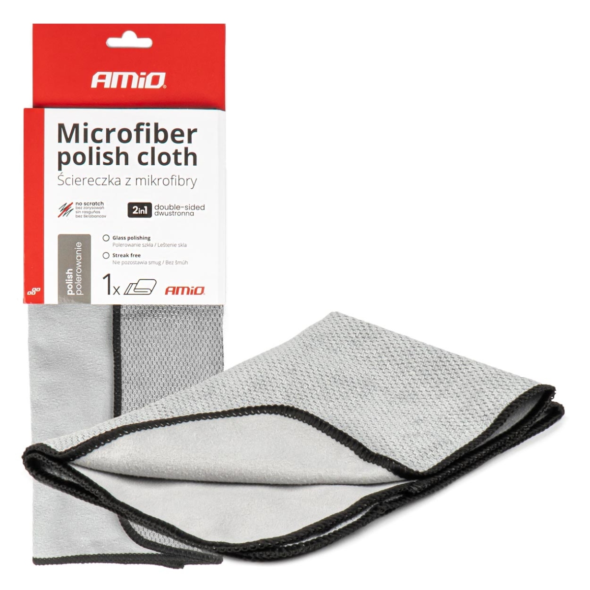 Mikrofasertuch Zum Polieren Von Autos 30x40 Cm 230g Amio-03975