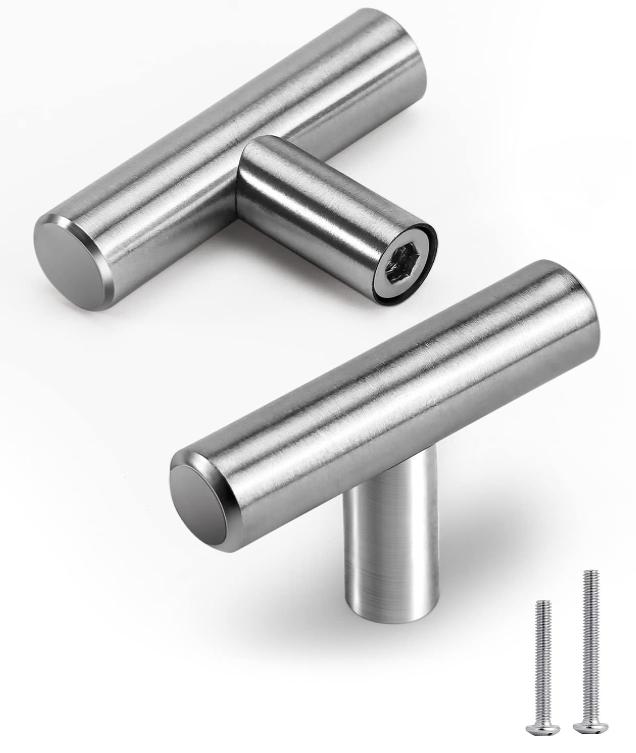 10er-pack Runde Schrankknöpfe, Einlochige Griffe Aus Gebürstetem Nickel Für Schranktüren Und Schubladen In Küche, Kleiderschrank, Badezimmer, Kommode Und Sofa
