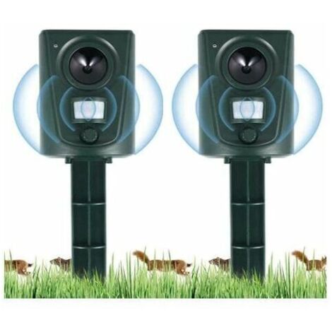 Ultraschall-katzenabwehrgerät Für Gärten, Wasserdicht, Mit Erdspießen, 2x Stärker, Abwehrt Hunde, Katzen Und Vögeln