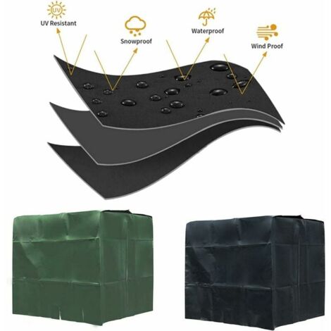 Schutzhülle Für Ibc-container, Schutzhülle Aus 210d Oxford-gewebe Für 1000-liter-ibc-container, Wasserdicht, 120 X 100 X 116 Cm (grün)