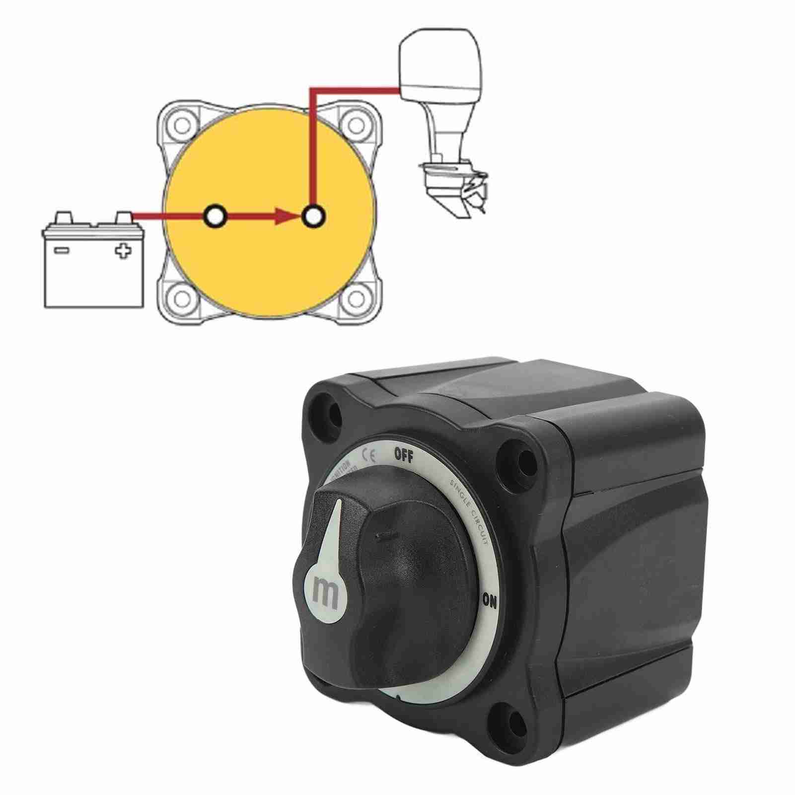 300-a-marinebatterie-ein/aus-schalter Mit Griff Für Einzelstromkreise – Wohnmobil-trennschalter
