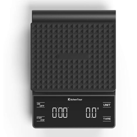 Kaffeewaage Mit Timer 3 Kg/0,1 G, Hohe Präzision, Für Filterkaffeemaschinen Und Espressomaschinen, Mit Hintergrundbeleuchtetem Lcd-display.