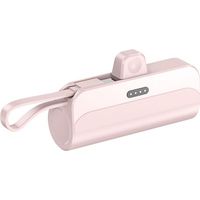 1 Externer Akku (5000 Mah), Integrierte Kabel (usb-c/lightning), Kunststoff, Für Iphone Und Samsung