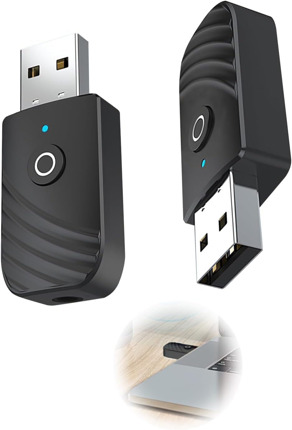3-in-1-bluetooth-adapter Für Fernseher – Usb-bluetooth-5.0-sender/empfänger, 15 M Reichweite – Plug-and-play-bluetooth-dongle Für Fernseher/auto/lautsprecher, 2 Stück