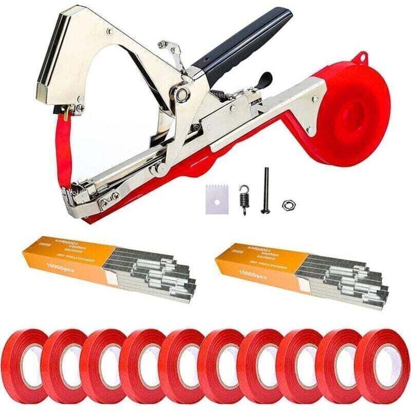 Pflanzenbinder 14er-pack Bindeklammern Garten Gartenarbeit Astbindemaschine Astbindewerkzeug, Baumschulbänder, Bandschneideklinge, Klammern Für Weintrauben, Tomaten Usw.