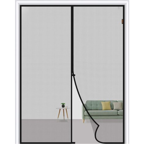 Magnetisches Moskitonetz Für Türen Und Fenster, 100 X 210 Cm, Insektenschutzgitter, Magnetischer Klebestreifen, Automatischer Verschluss, Sehr Feines Netzgewebe, Einfache Montage Ohne Bohren