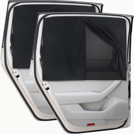 Sonnenschutz Für Autofenster, 4-teiliger, Doppellagiger Magnetischer Sonnenschutz Für Seitenfenster, Verstellbare Verdunkelungs-/transparentvorhänge Für Mehr Privatsphäre, Uv-schutz Für Babys Und Kind