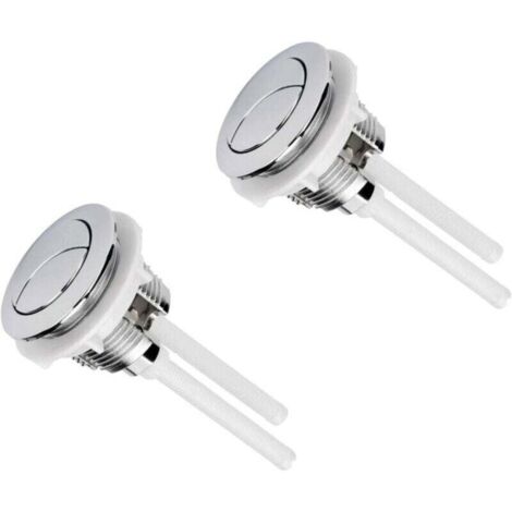 Wc-druckknöpfe, 2-mengen-spülung, 38 Mm, Standard, Chrom, Silber