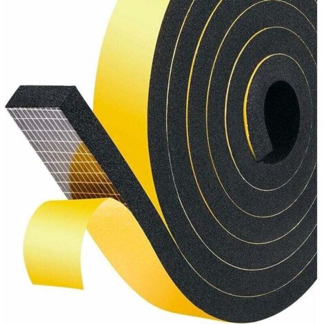 Selbstklebende Dichtung Aus Schaumstoff Für Türen Und Fenster – 20 Mm X 8 Mm X 2 M – Dichtungsstreifen – Rutschfeste, Isolierende Dichtung – Kälteschutz – Möbelschutz – 1 Rolle – Schaumstoff