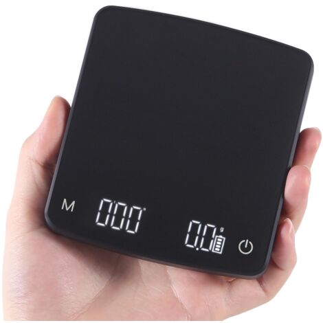 Kaffeewaage Mit Automatischem Timer Für Espresso Und Filterkaffee, 2 Kg/0,1 G, Wiederaufladbar Über Usb-c, Tara-funktion