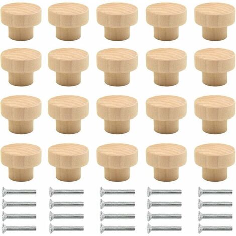 Set Mit 20 Holzmöbelknöpfen, Schrankknöpfen, Schubladenknöpfen, Holzgriffen, Möbelgriffen, Schrankgriffen Für Kleiderschränke, Schubladen, Kommoden, Möbel.