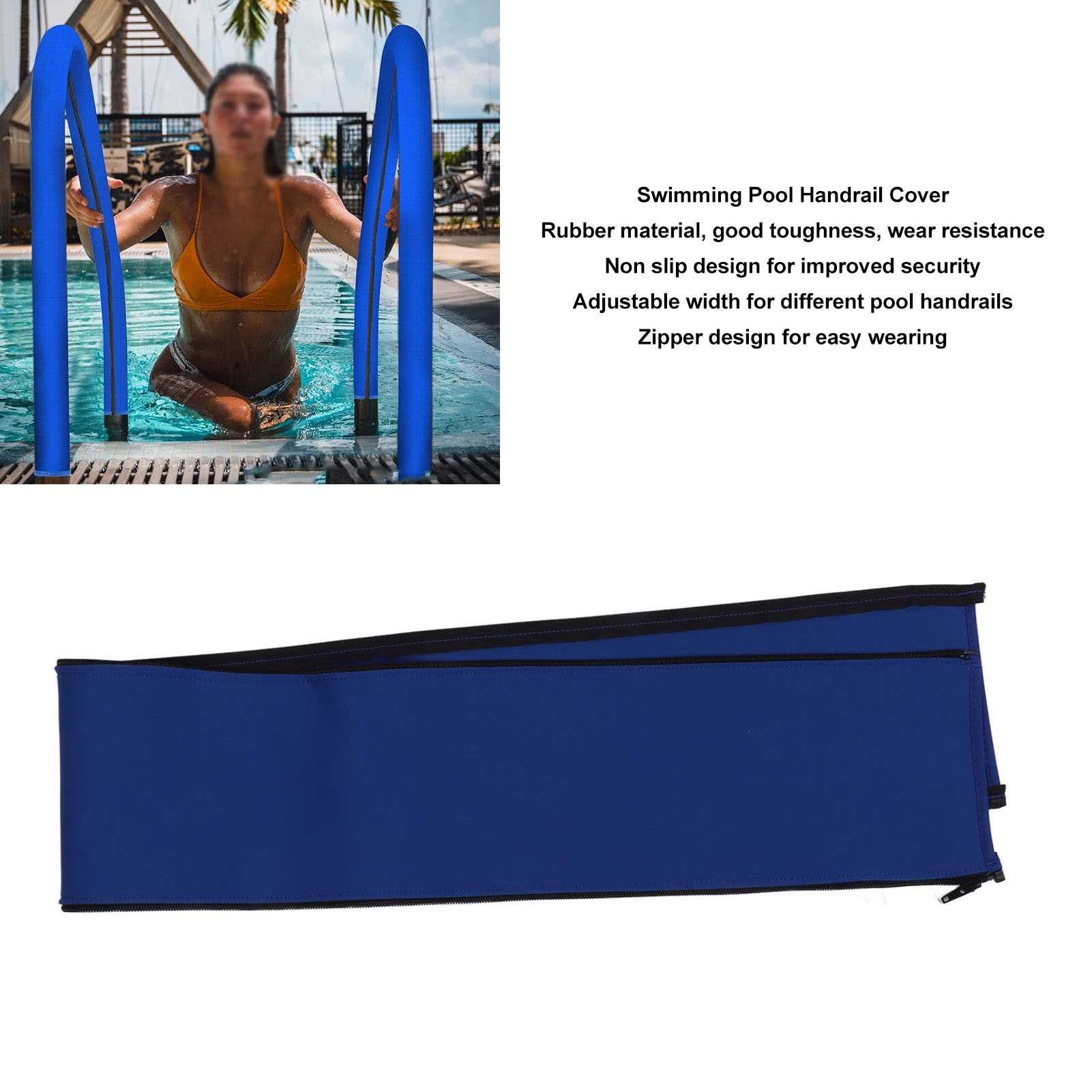 8 Fuß Langer Neopren-hand-brustschutz Mit Reißverschluss Für Schwimmbadtreppen