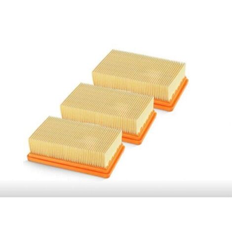 Ersatz-flachplissfilter Für Kärcher Nass- Und Trockensauger Mv4, Mv5, Mv6, Wd4, Wd5, Wd6, Wd4p, Wd5p, Wd6p - Ersatzteil 2863-005.0 (3 Stück)