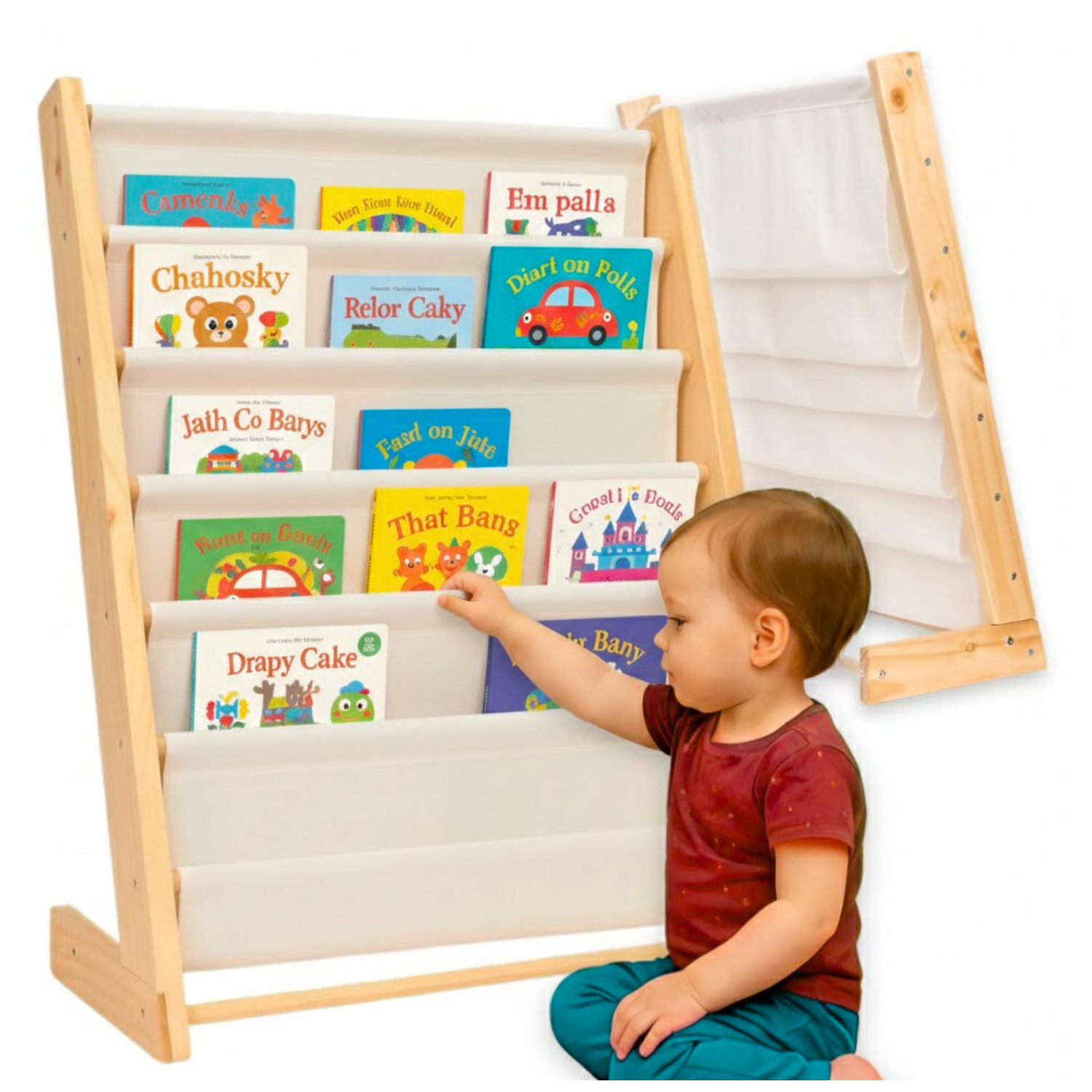 Kinderbücherregal – Organizer Mit 6 Ablagen