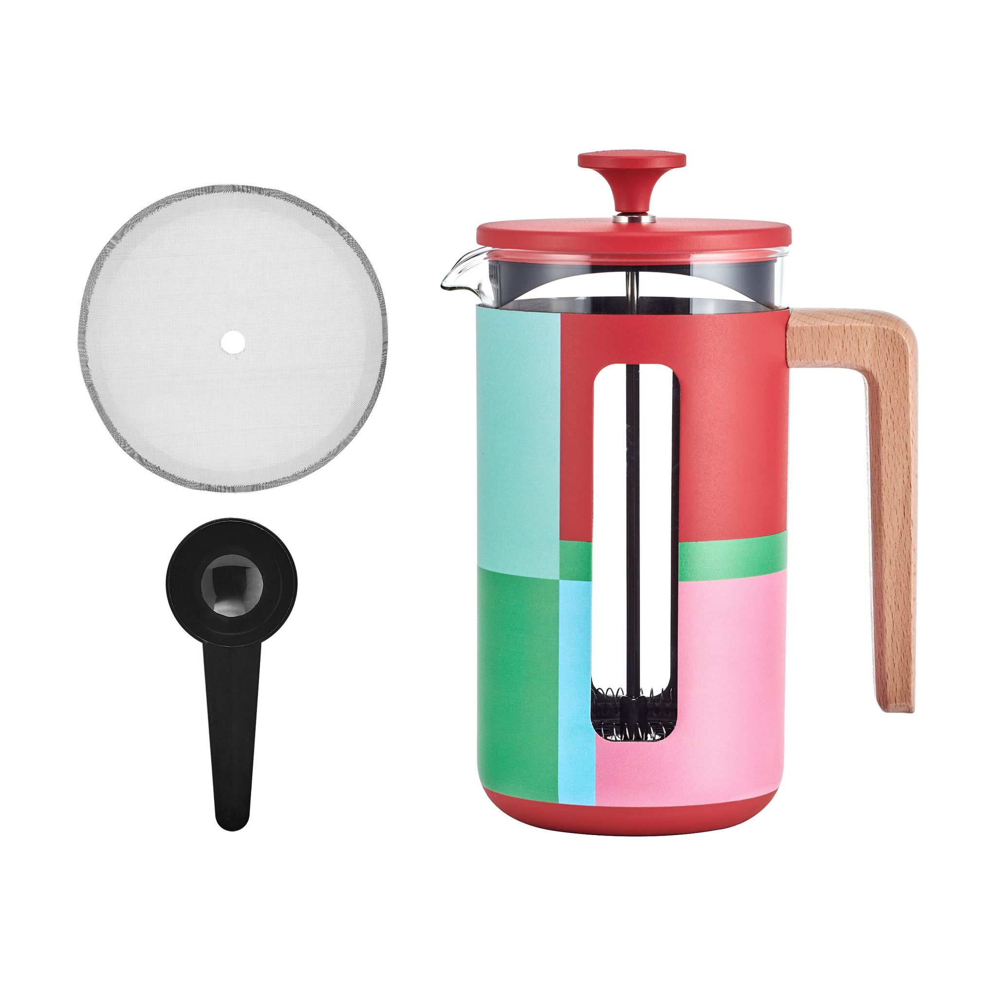 Kaffeemaschine La-cafetiere Pisa 8 Tassen 1l Edelstahl Holz