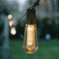 10 Solar-lichterketten, Edison Led 2700k, 30 Lm, Ip44, 6 M, Für Den Außenbereich Und Terrassen