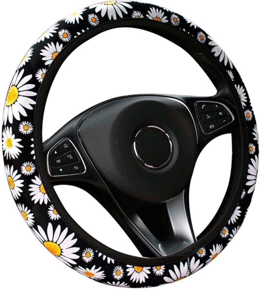 Universeller Autolenkradbezug, Lenkradbezug Im Blumendesign, Rutschfester Lenkradschutz, Autoinnenausstattung