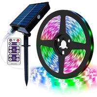 Wasserdichte Solar-lichtleiste Mit 300 Leds Für Den Innen- Und Außenbereich, Inklusive Fernbedienung, 8 Modi Und 3/5/8-stunden-timer