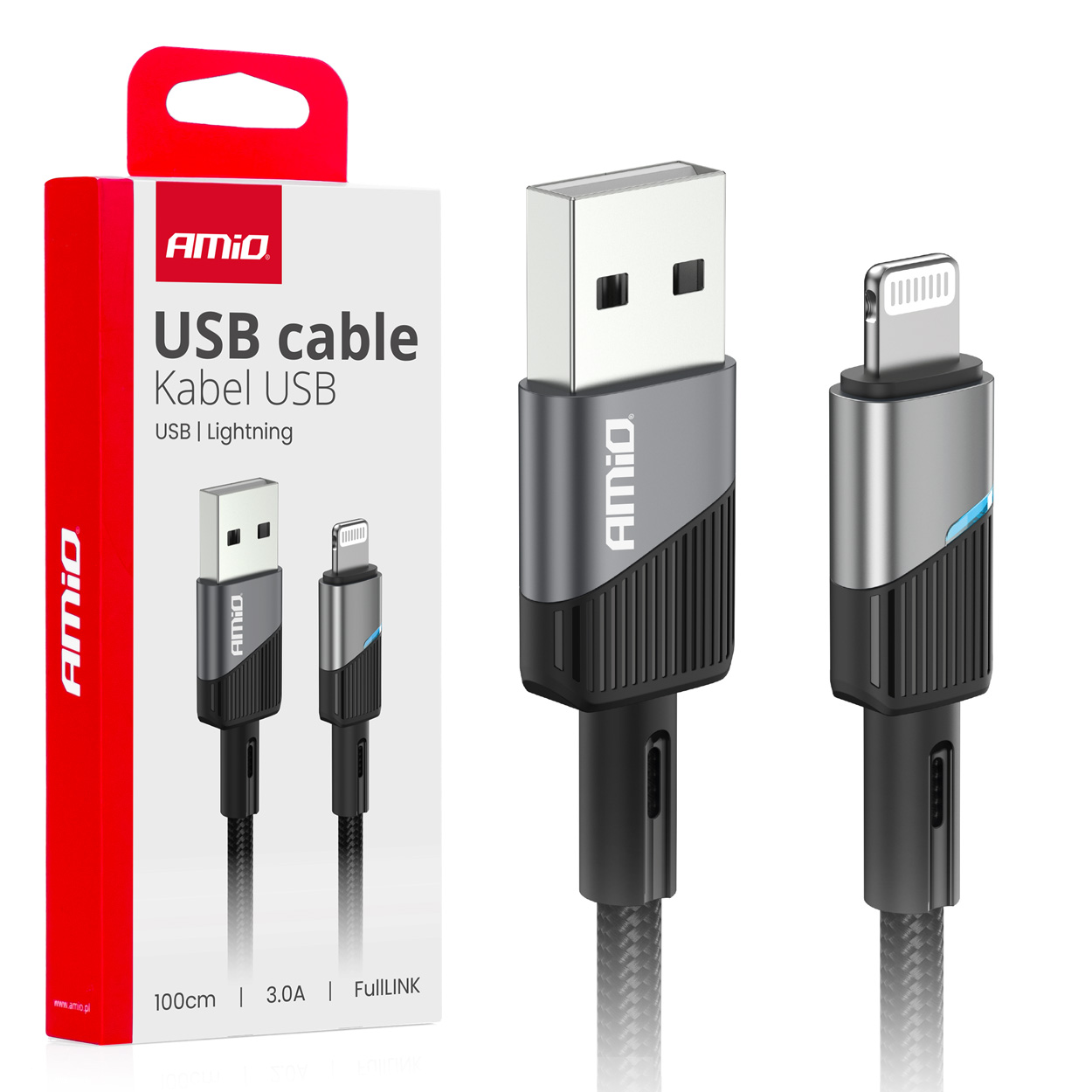 Usb-a - Lightning-ladekabel Iphone 3a 100cm Fulllink Amio-03925