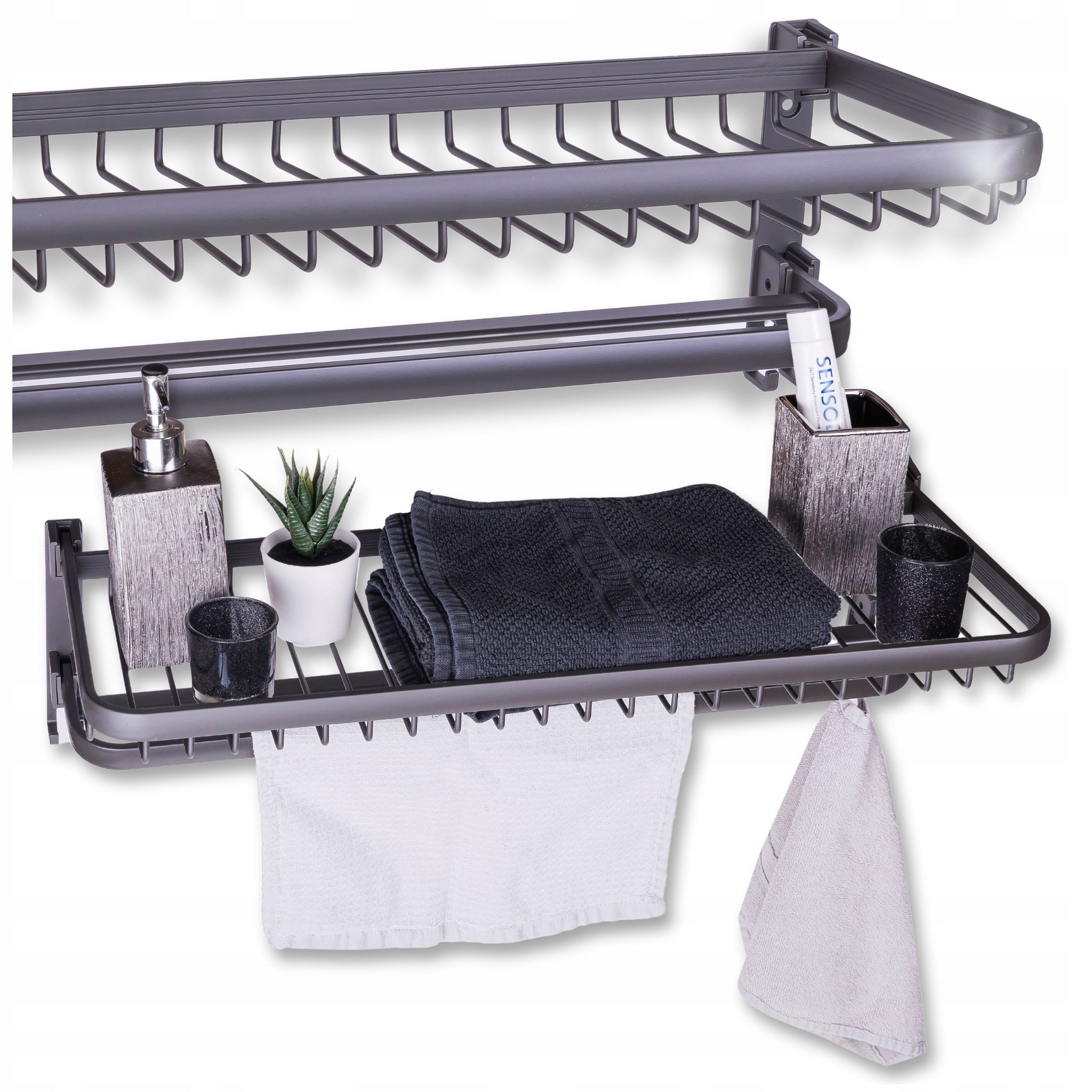 Faltbarer Wandhandtuchhalter Für Das Badezimmer-kosmetikregal
