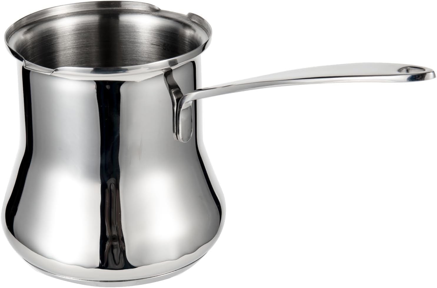 Türkische Kaffeemaschine, Arabische Kaffeemaschine, Türkische Cezve-kaffeemaschine, Griechische Kaffeemaschine Aus 18/10 Edelstahl, Briki Türkische Kaffeemaschine (16,9 Oz).