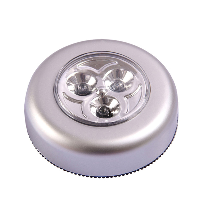 Tragbare Mini-led-rundlampe Mit Hellem Licht, Touch-nachtlicht Mit 3 Eingebauten Leuchten Für Kofferraum/kleiderschrank/garderobe/küche