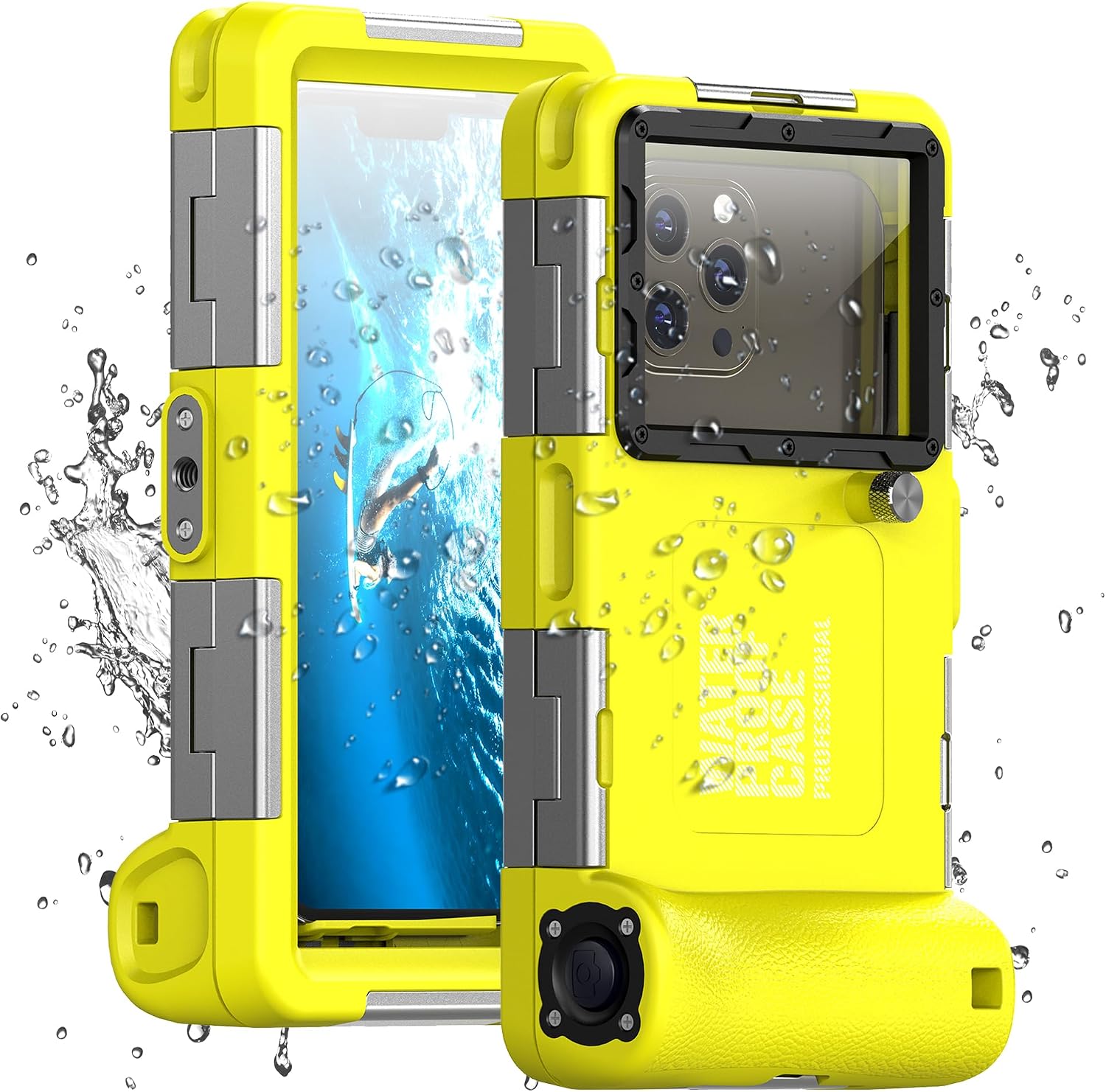 Universelle Wasserdichte Tasche Ipx8 – 15 M Tauchschutzhülle – Kompatibel Mit Iphone, Samsung, Huawei, Xiaomi, Oppo, Vivo, Lg – 4,7–6,8 Zoll Smartphones – Unterwassergehäuse (gelb)