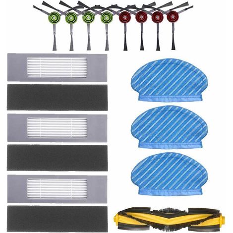 Ersatzfilter-, Bürsten- Und Tuch-zubehörset Für Ecovacs Deebot Ozmo 950 Und Ozmo 920 Saugroboter (15-teilig)