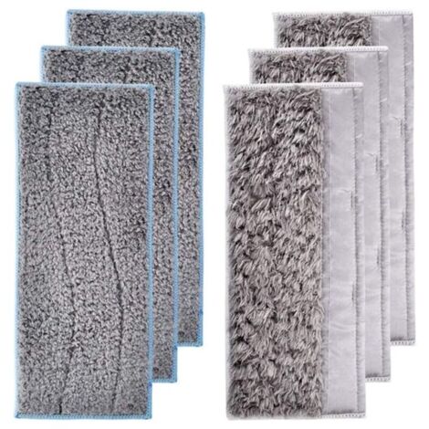 Set Mit 6 Waschbaren Wischmopp-pads Für Irobot Braava Jet M6, Inklusive 3 Nass- Und 3 Trockenpads