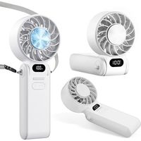 Mini-ventilator, Tragbar, Usb-aufladbar – 5 Geschwindigkeitsstufen – Faltbar – Mit Led-anzeige – Für Zuhause, Büro, Schlafzimmer, Drinnen Und Draußen, Auf Reisen