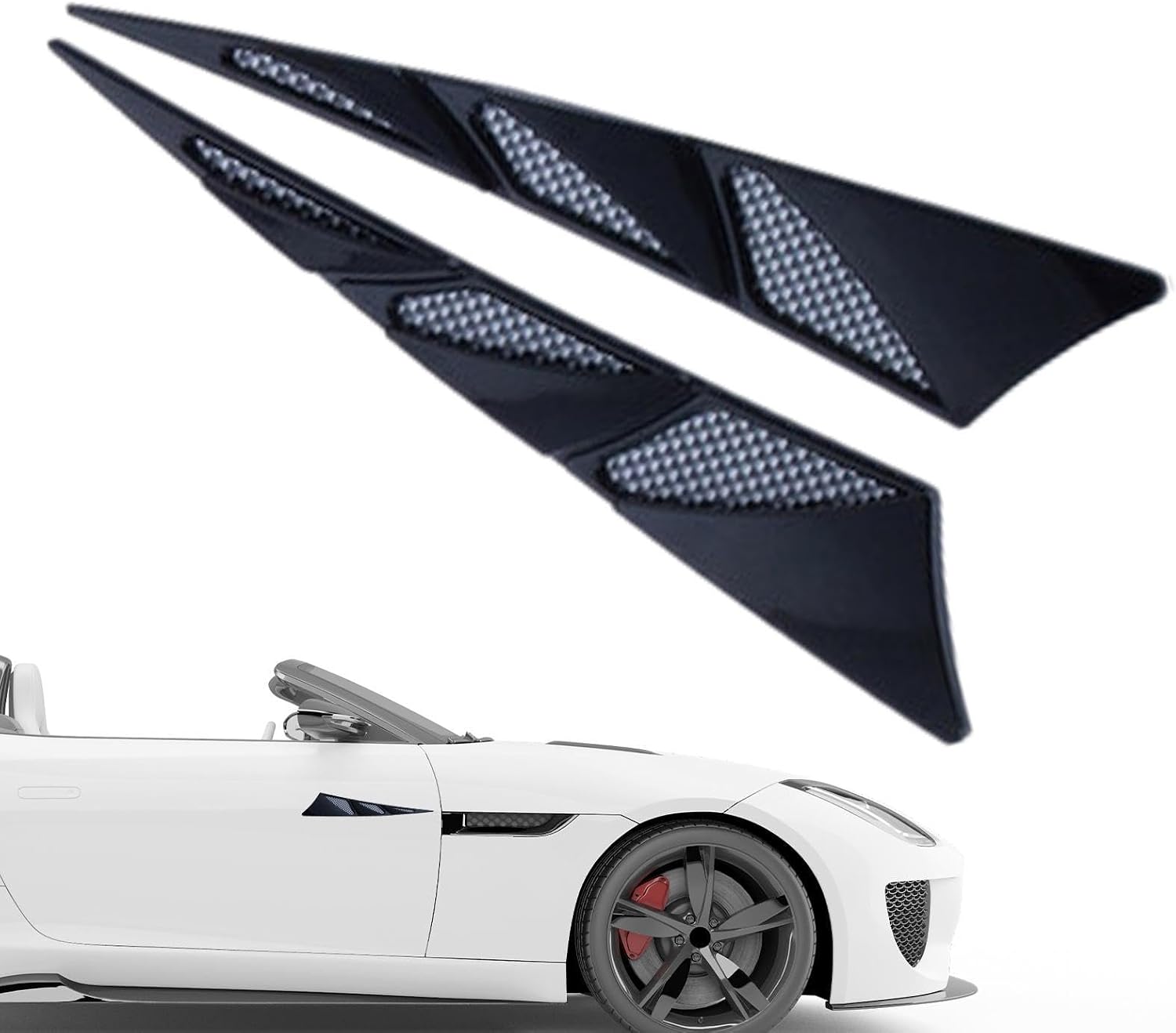 Antikollisionsleisten Für Autos, Stoßstangenschutzaufkleber 2 Türkantenschutzleisten Mit Haifischkiemen-motiv, Pvc-türkantenschutzleisten Für