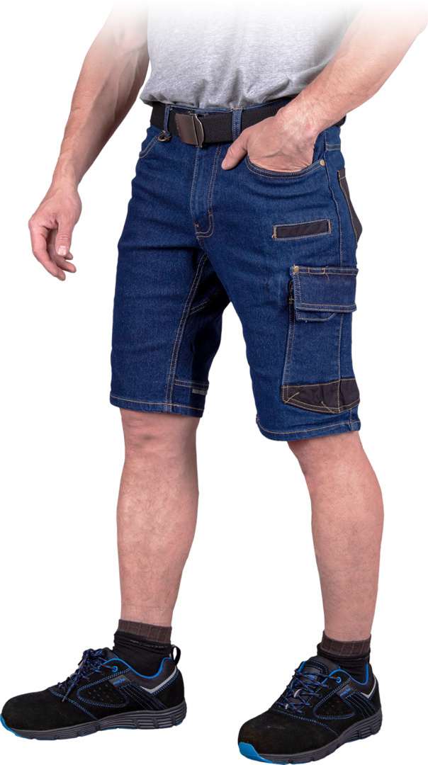 Kurze, Schützende Jeanshose – Cordura® & Stretch – Reflektierende Elemente, Größe L