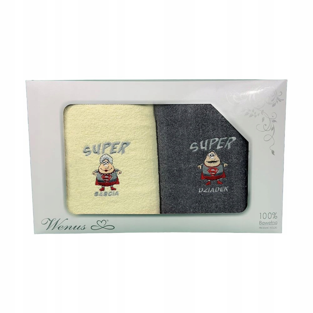 Handtuchset „super Oma & Super Opa“, 50 X 100 Cm, Verschiedene Farben