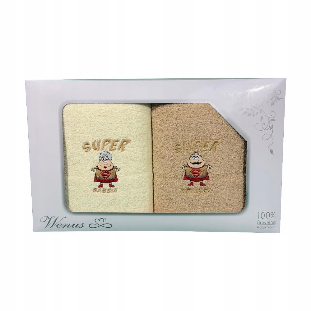 Handtuchset „super Oma & Super Opa“, 70 X 140 Cm, Verschiedene Farben