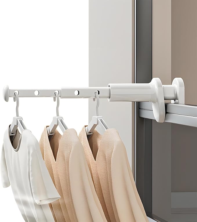 Tragbarer Wäscheständer Für Reisen, 3-teiliger, Tragbarer, Faltbarer, Teleskopierbarer Und Verstellbarer Kleiderständer Zur Wandmontage, Faltbarer Kleiderständer Für Balkon, Badezimmer Und Hotel