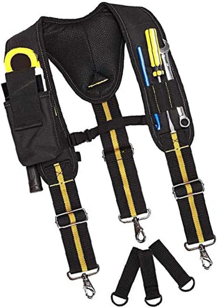 Werkzeugträger, Robuster, Gepolsterter Gürtel, Verstellbare Lendenwirbeltasche Mit Mehrfachstütze Für Schreiner, Elektriker, Professionelle Und Langlebige Industriewerkzeuge