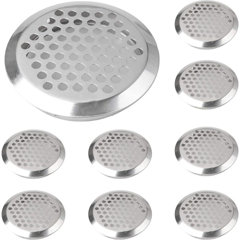 Lüftungsgitter, 20 Stück Runde Lüftungsgitter, Lüftungsgitter Aus Edelstahl, Perforiertes Lüftungsgitter Aus Edelstahl, Für Kleiderschränke, Garderoben, Schuhschränke