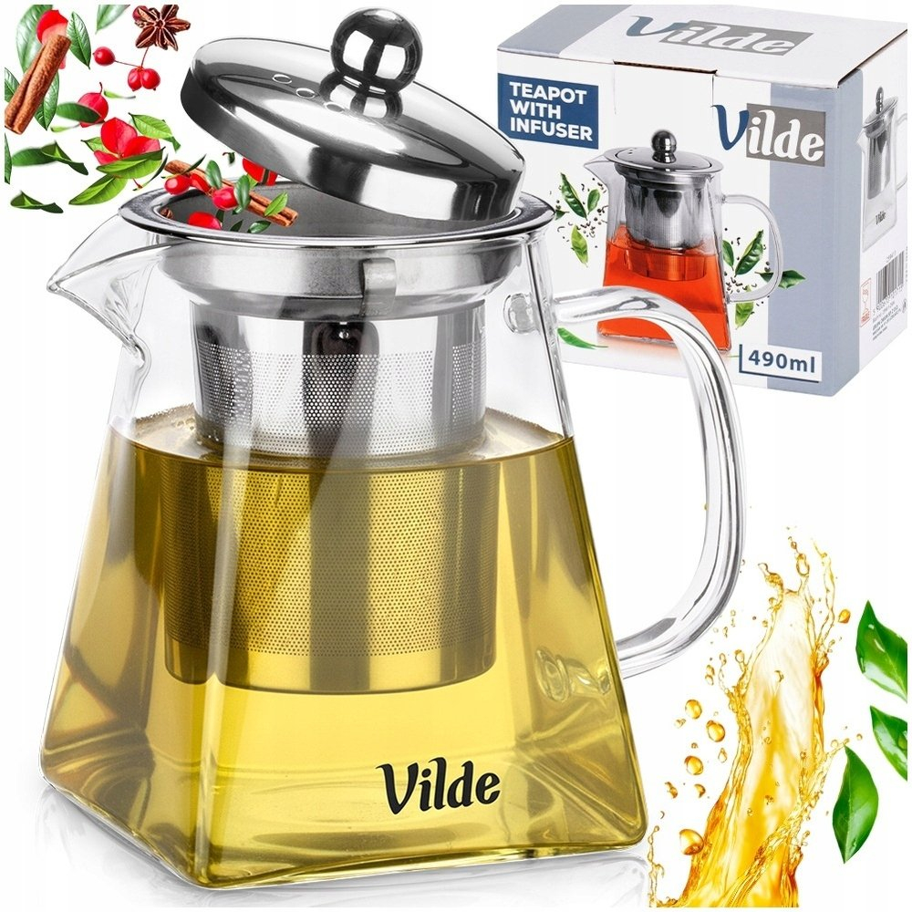 Hitzebeständige Glas-teekanne Mit Teesieb, 490 Ml