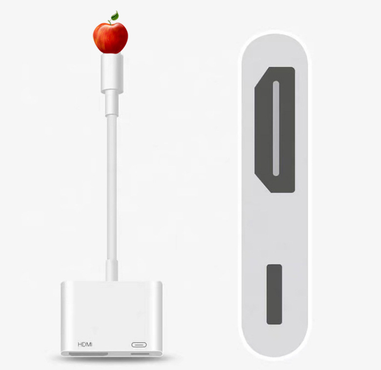 Lightning-hdmi-adapter Für Iphone [mfi-zertifiziert] Hd 1080p Digital Av Video & Audio Sync Hdmi-kabelanschluss Für Iphone 14/14 Pro/13/13 Pro/12/11/xr/xs, Für Tv/hdtv/monitor