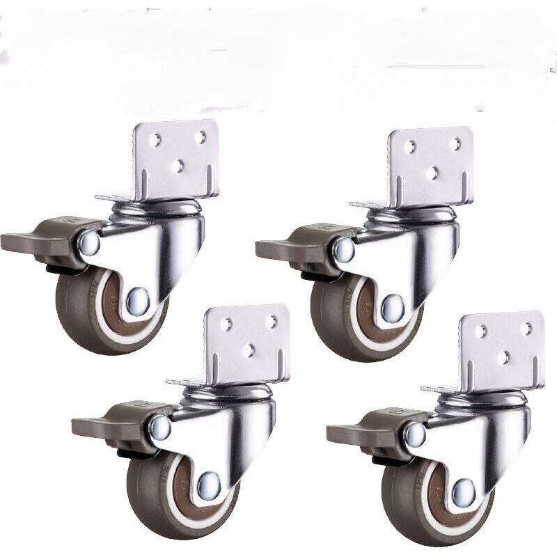 Lenkrollen Mit Bremsen Für Möbel Und Pflanzgefäße – 4er-set, Plattenmontage, Olivgrün