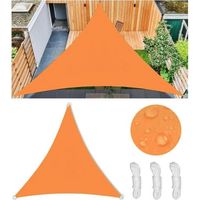 Dreieckiges Sonnensegel 3 X 3 X 3 M Aus Atmungsaktivem Hdpe, 98% Uv-schutz Für Terrasse, Garten, Außenbereich (orange)