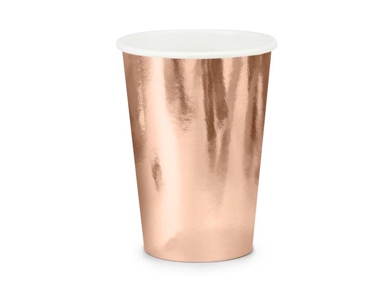 Tassen, Roségold, 220 Ml (1 Packung / 6 Stück)