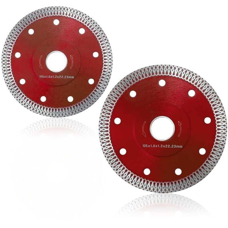 Disques De Coupe Redtile Pour Métal - Super Fins - 1 Mm - Lame Diamantée - 115/125 Mm - Pour Meuleuse D'Angle - Céramique - Porcelaine - Carrelage - Granit