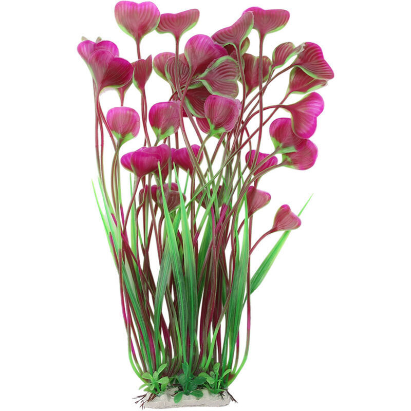 Plante Aquatique Artificielle En Plastique Ornement Vif Pour Aquarium Aquarium Jardin Rouge Vin