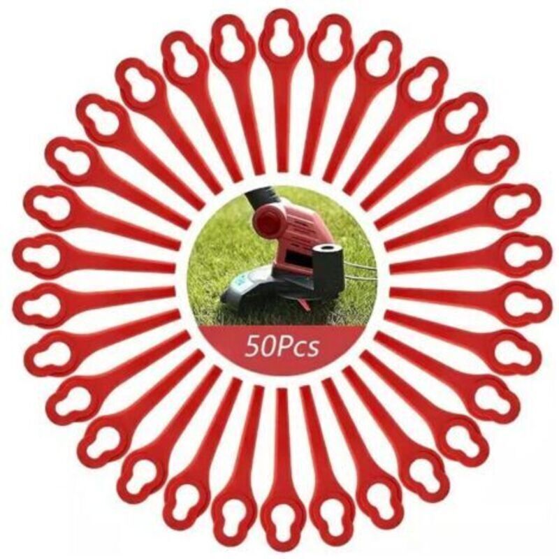 Lot De 50 Lames De Rechange Pour Coupe-bordure Ferrex Far 20 (13x8mm Rouge)