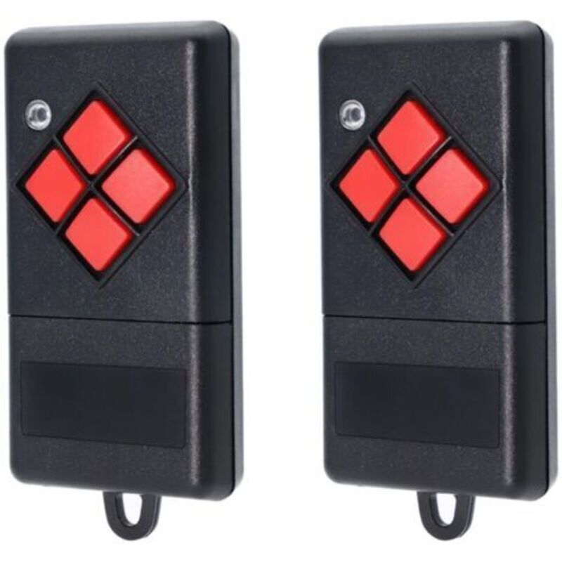 Télécommande Garage Compatible Dicket Mahs40-01/mahs40-04 - Lot De 2, Sans Fil, 4 Boutons Rouge