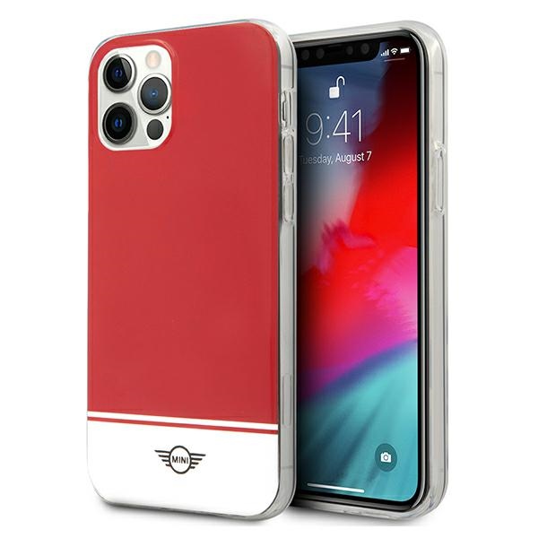 Mini Mihcp12mpcubire Iphone 12/12 Pro 6,1 Rote/rote Hartschalen-hülle Aus Der Stripe-kollektion